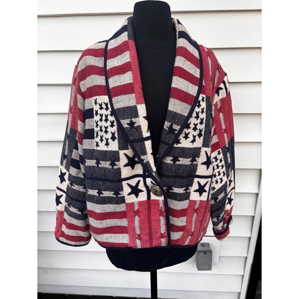 Vintage Bedford Fair Lifestyles Tapestry Americana Jacket Blazer Women‎ Large